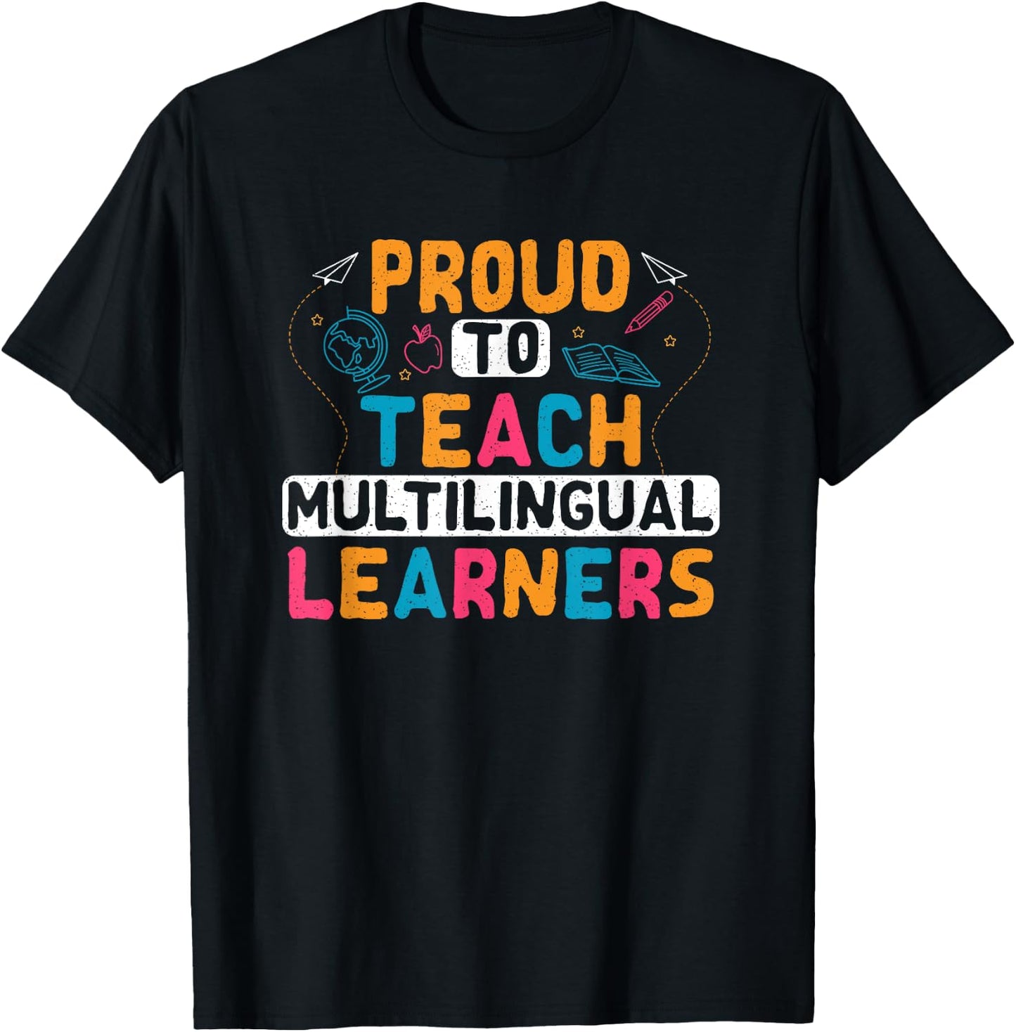 Multilingual Teacher Linguist Language ESL Teaching T-Shirt - T-Shirt | Black