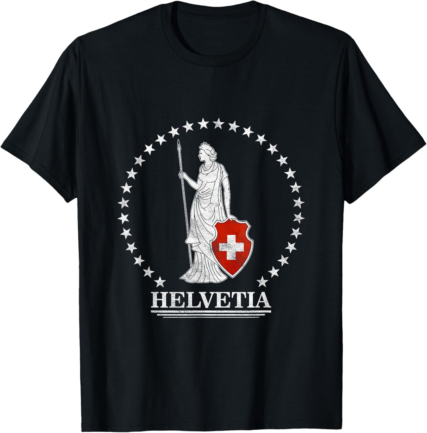 Helvetia Switzerland T-Shirt - T-Shirt | Black