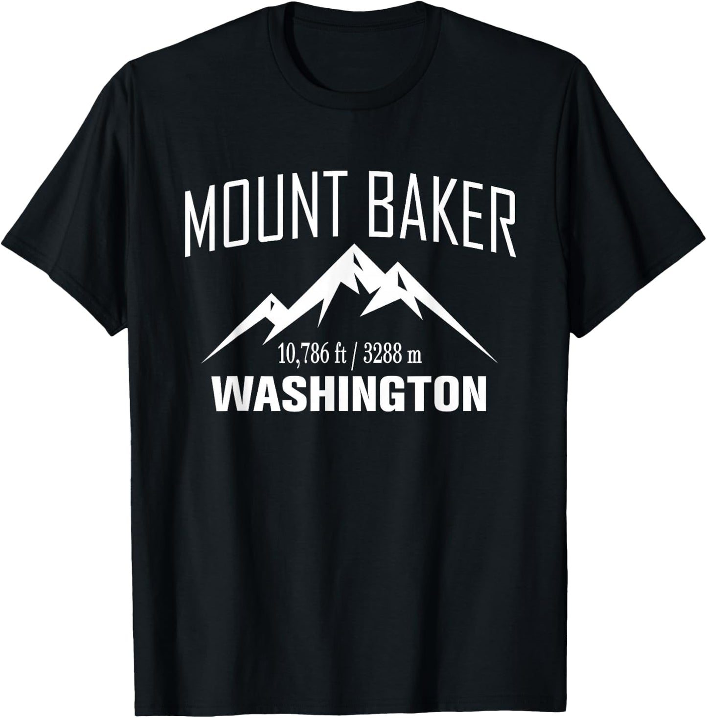 MOUNT BAKER KULSHAN WASHINGTON Climbing Summit Club Gift T-Shirt - T-Shirt | Black