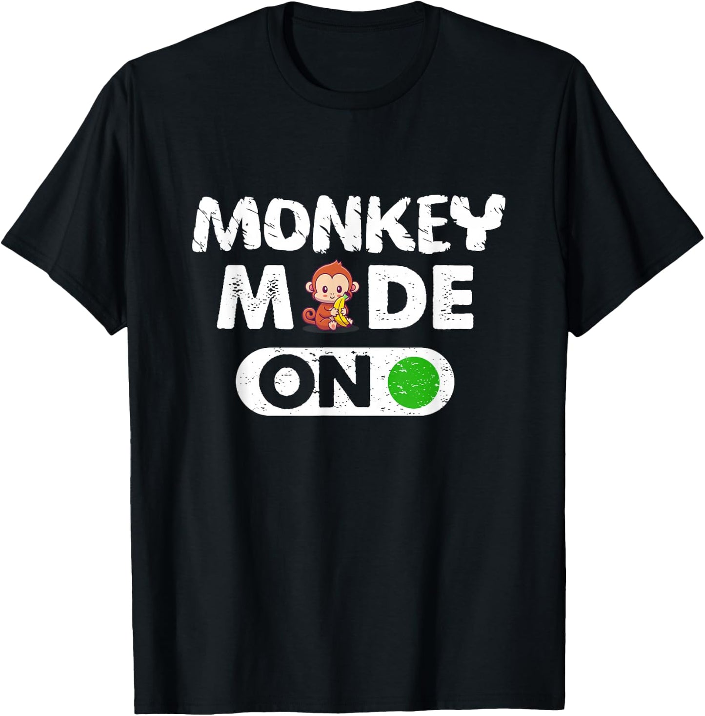 Monkey Mode On Animal Lover Funny T-Shirt - T-Shirt | Black