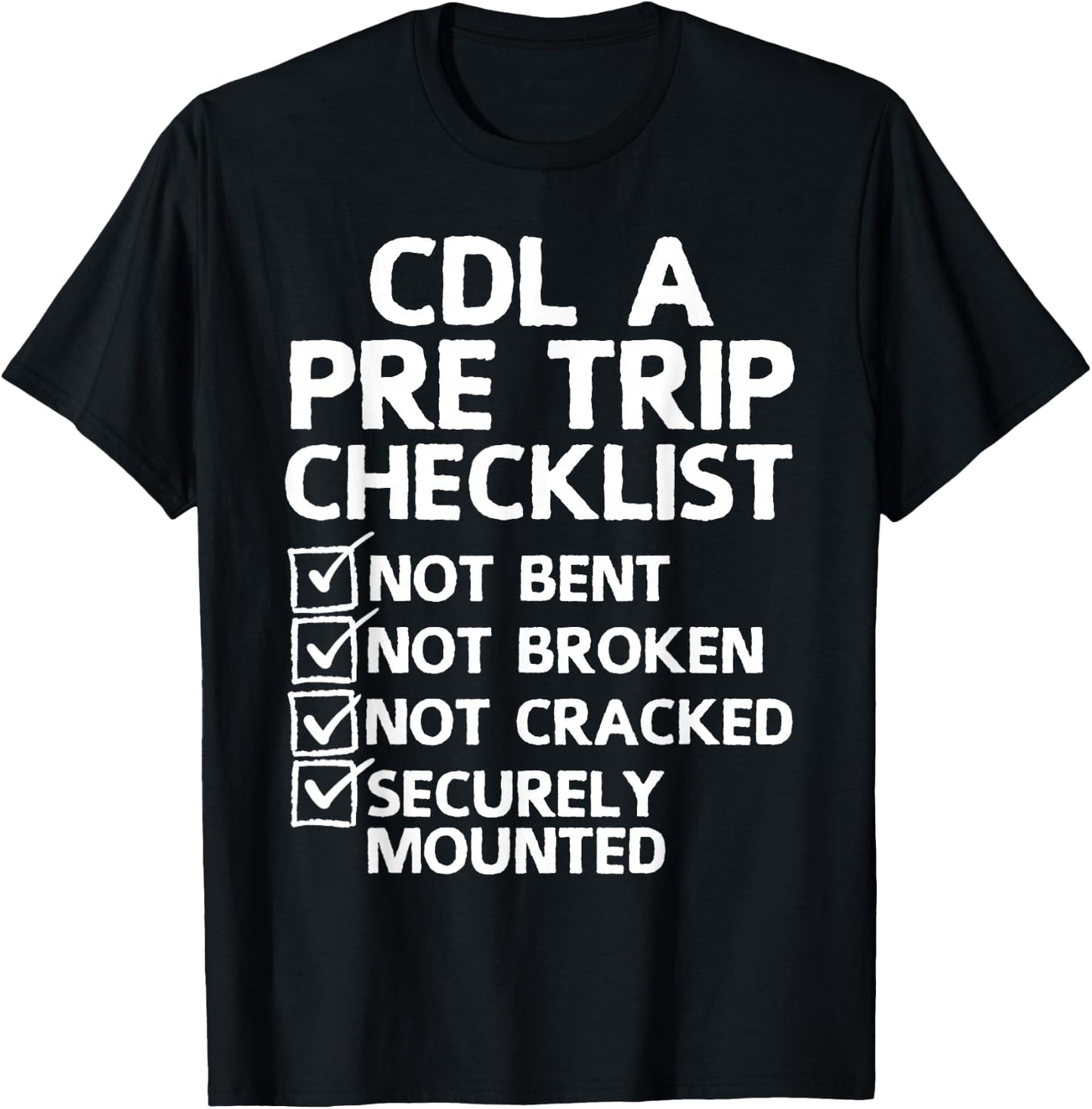 Cool CDL Trucker Art Women Trucking CDL Truck Driver T-Shirt - T-Shirt | Black