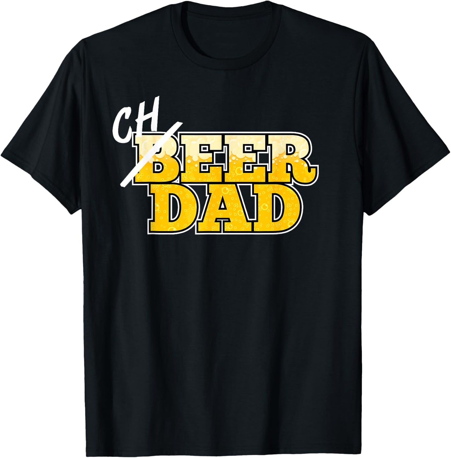 Cheer Dad T Shirt Father's Day Beer Cheerleading Gift T-Shirt - T-Shirt | Black