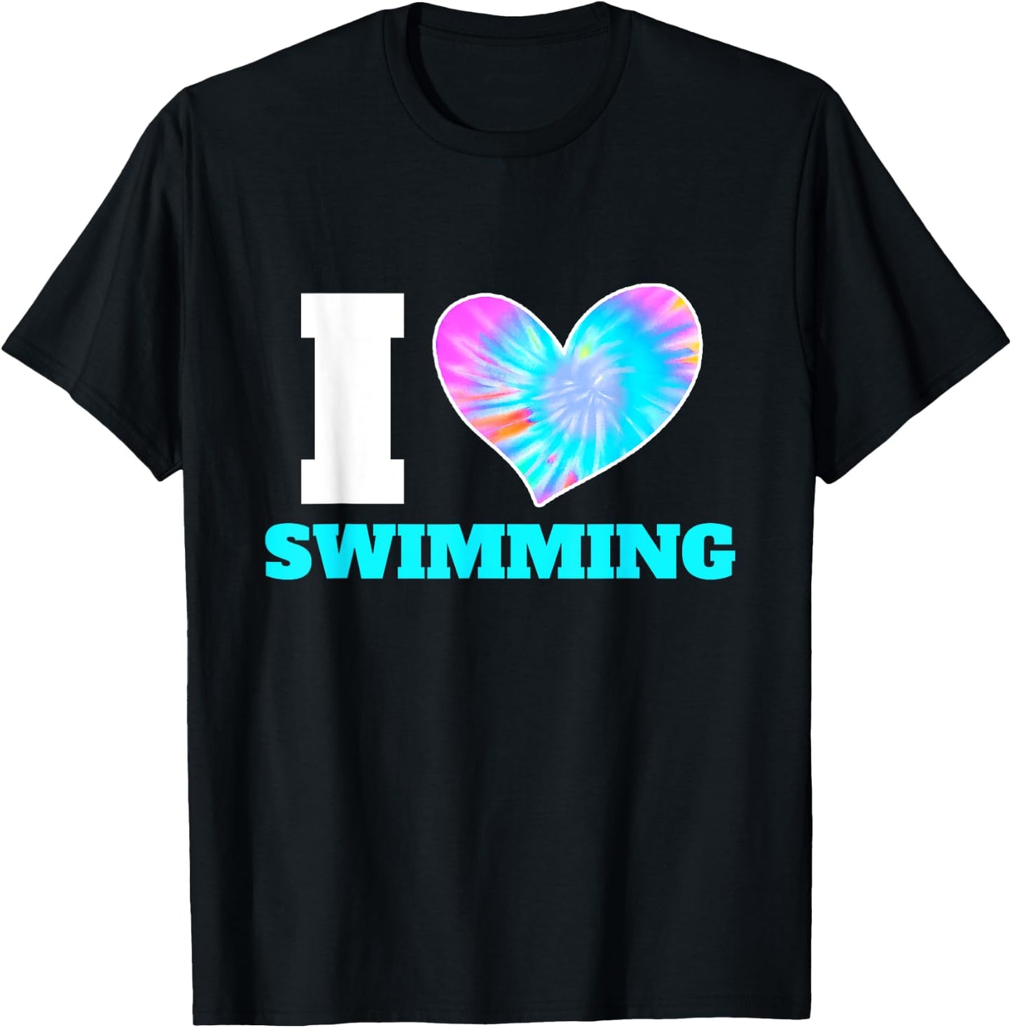 I Love Swimming Swimmer Swim T-Shirt - T-Shirt | Black