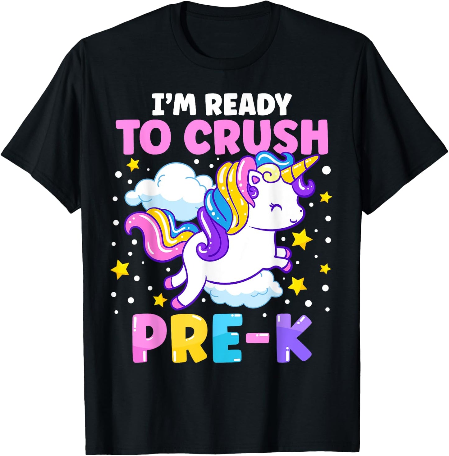 First Day of Preschool I'm Ready To Crush Pre-K Unicorn Kids T-Shirt - T-Shirt | Black