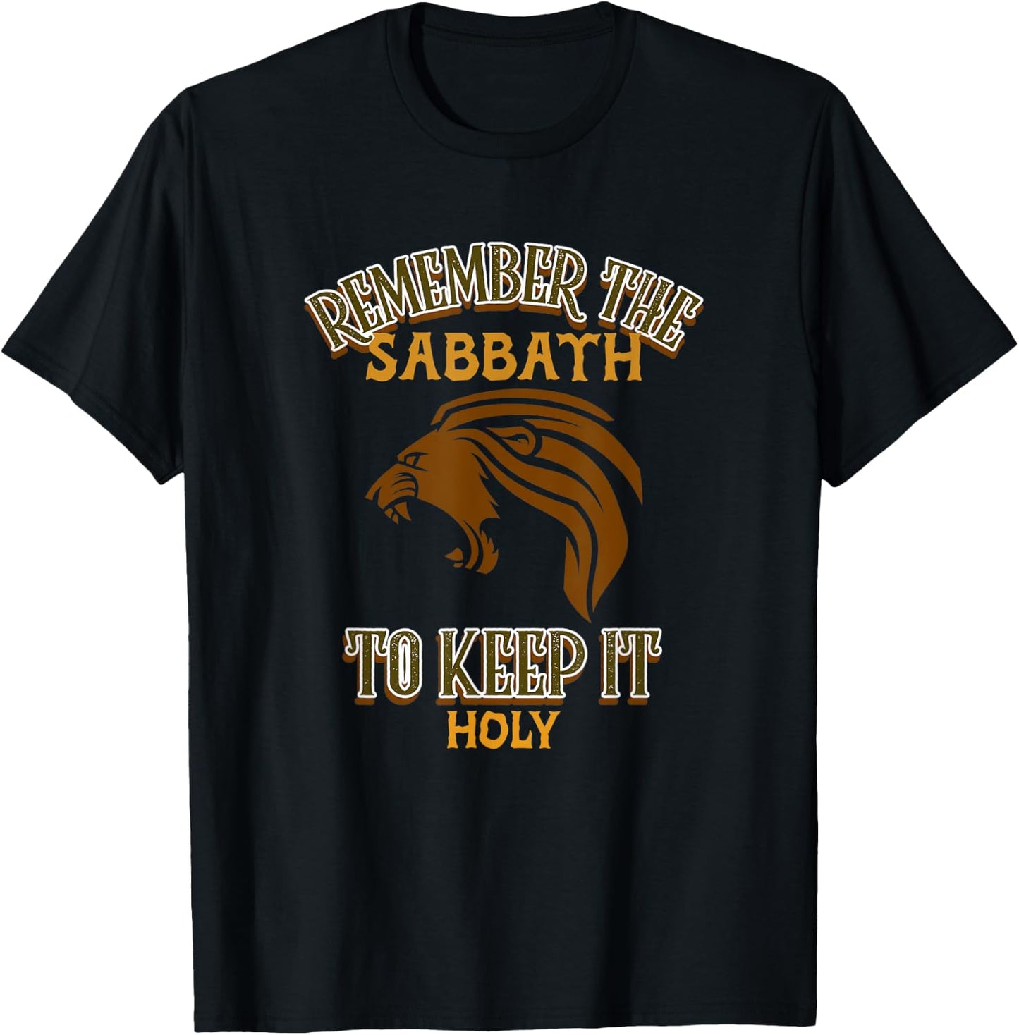 Remember The Sabbath, Hebrew Israelitem, Lion of Judah T-Shirt - T-Shirt | Black