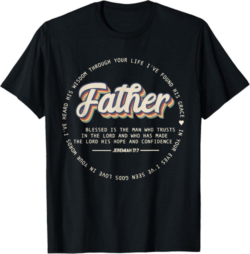 Retro Fathers Day Jeremiah Dad Noun Bible Verse Quote