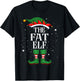 Christmas Elf Matching Family Group Funny The Fat Elf T-Shirt - T-Shirt | Black