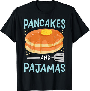 Pancakes Pajamas T-Shirt - T-Shirt | Black
