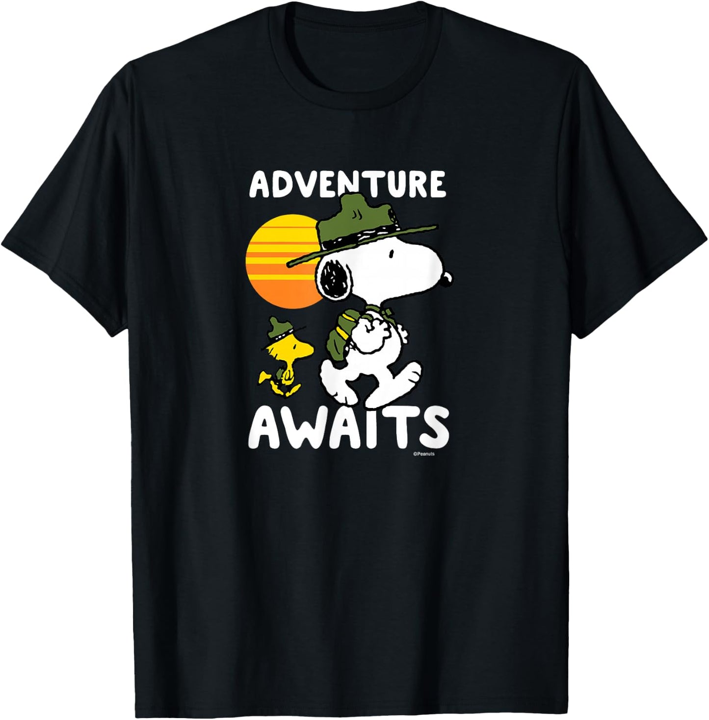 Peanuts - Snoopy Adventure Awaits T-Shirt - T-Shirt | Black