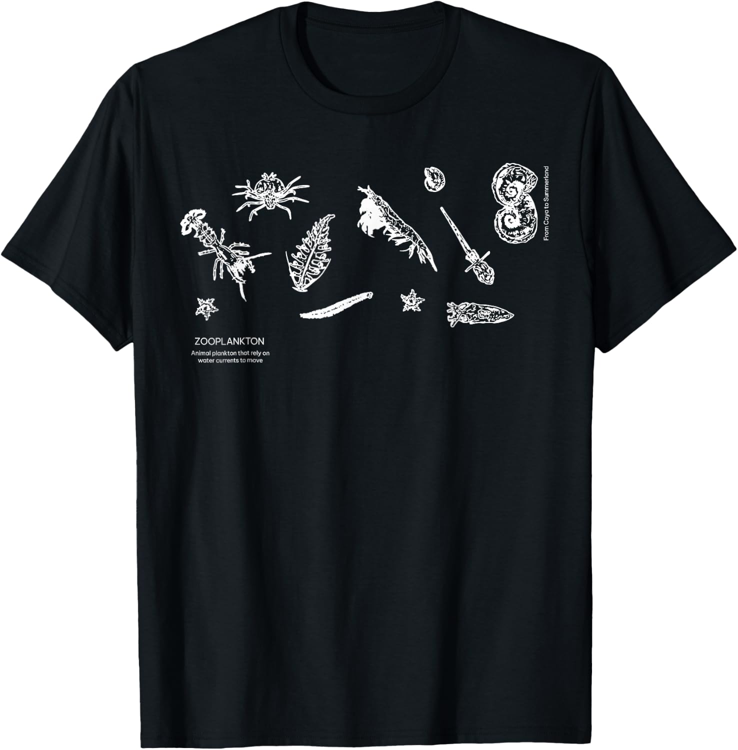 Zooplankton Marine Biology Ocean Scientist Science Teacher T-Shirt - T-Shirt | Black