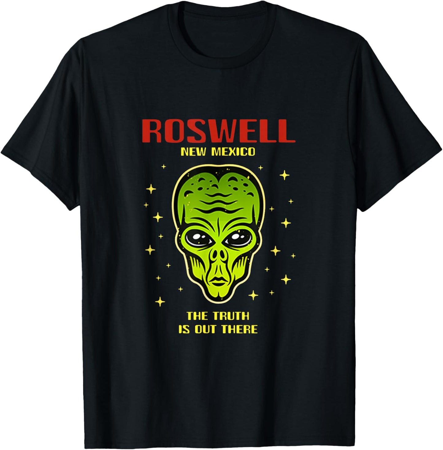 Roswell New Mexico Green Alien UFO Area 51 NM Souvenir T-Shirt - T-Shirt | Black