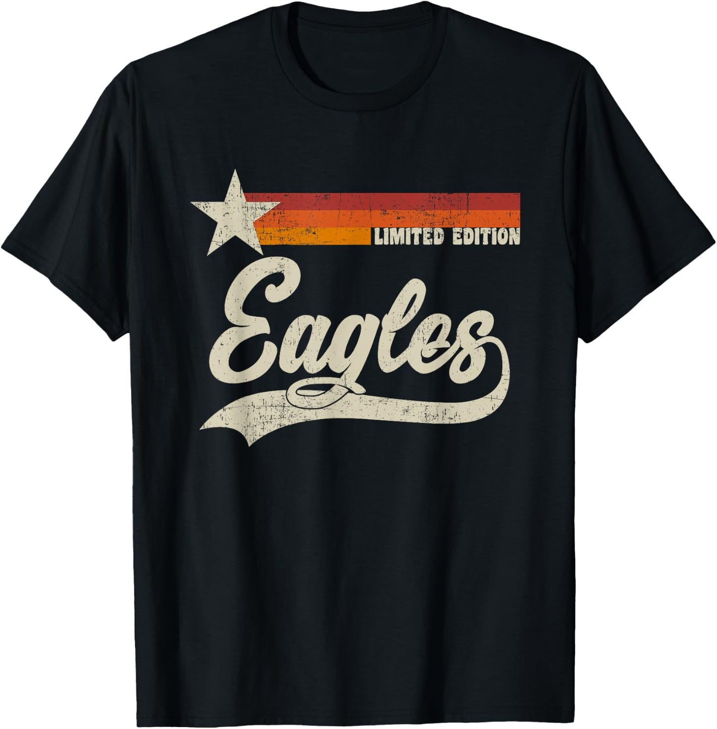 Eagles Sports Name Vintage Retro Gift Men Women Boy Girl T-Shirt - T-Shirt | Black