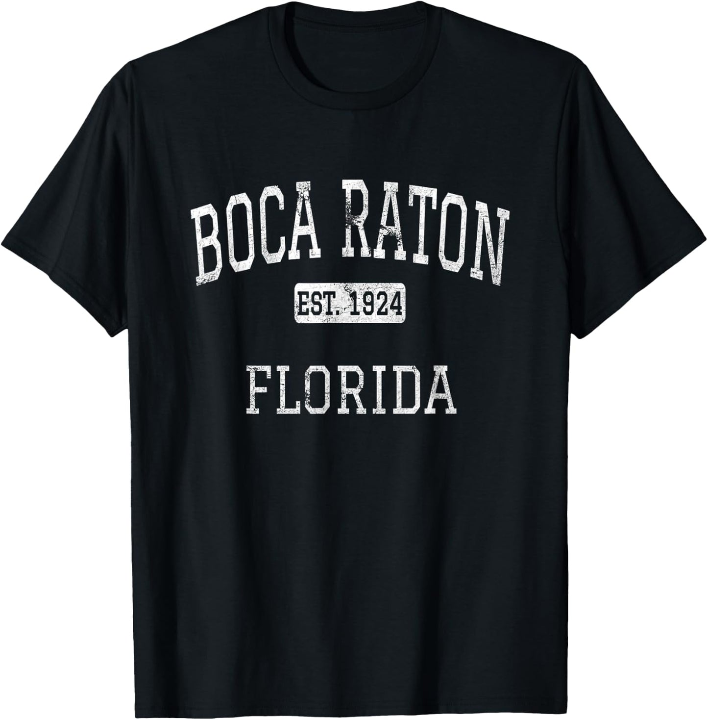 Boca Raton Florida FL Vintage T-Shirt - T-Shirt | Black