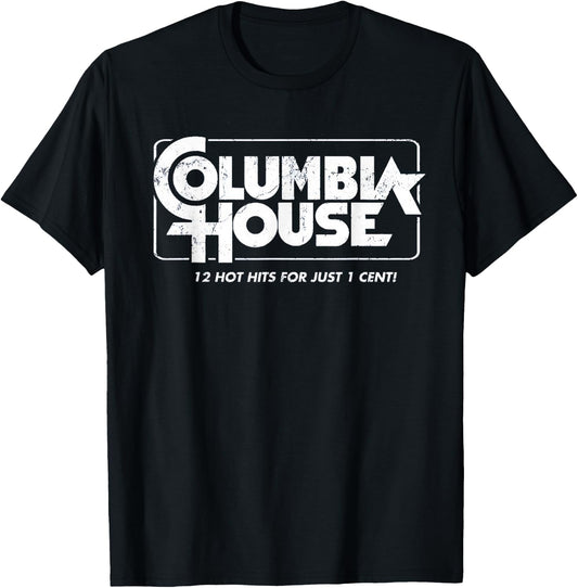 Columba House Music Records Vintage Retro T-Shirt - T-Shirt | Black
