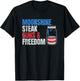 Moonshine Steak Guns & Freedom - USA Flag Men T-Shirt - T-Shirt | Black