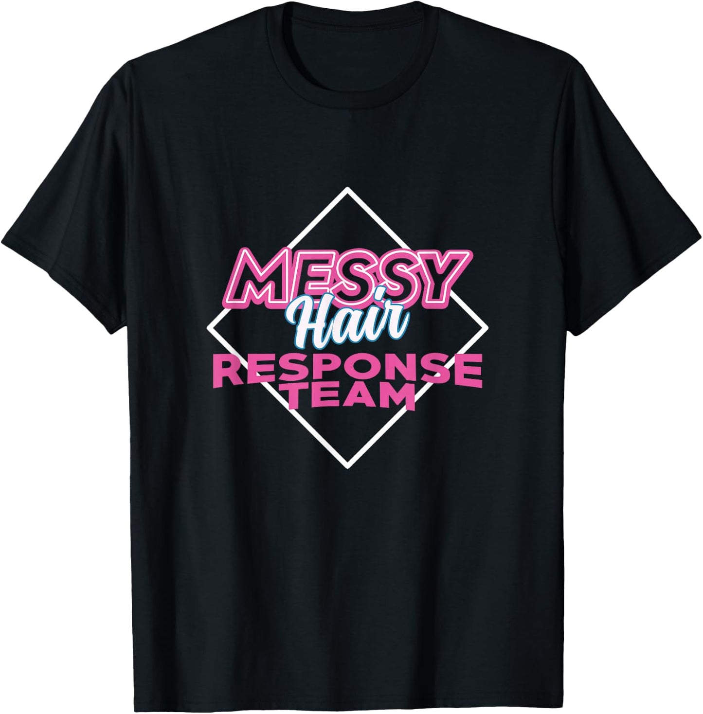 Funny Barber Gift Messy Hair Response Team Stylist T-Shirt - T-Shirt | Black