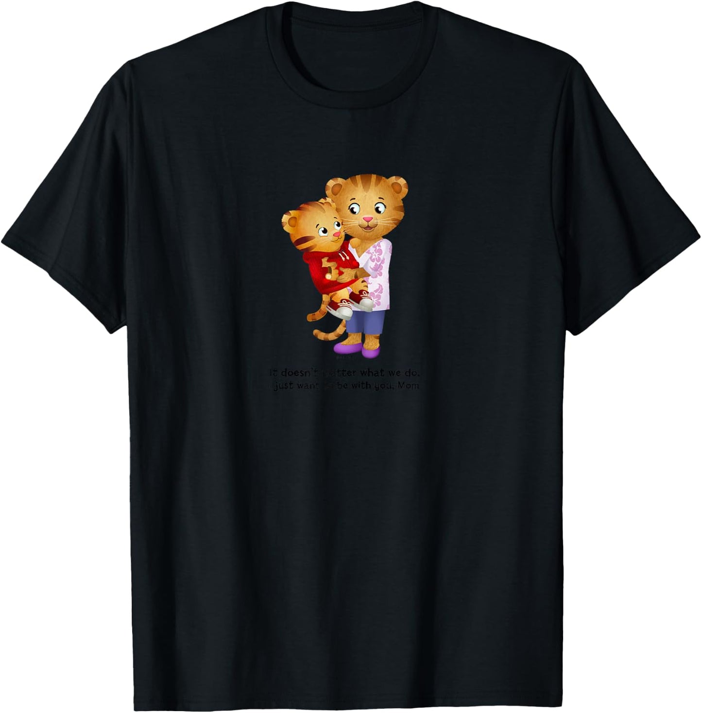 Daniel and Mom Tiger (Light Shirt) T-Shirt - T-Shirt | Black