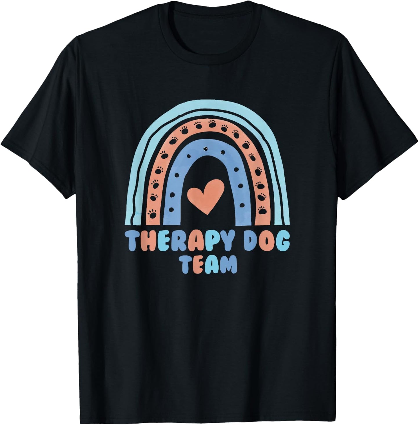 Therapy Dog Team For Animal Assisted Pet Therapy T-Shirt - T-Shirt | Black