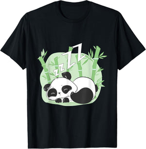 Panda Sleeping T-Shirt - T-Shirt | Black