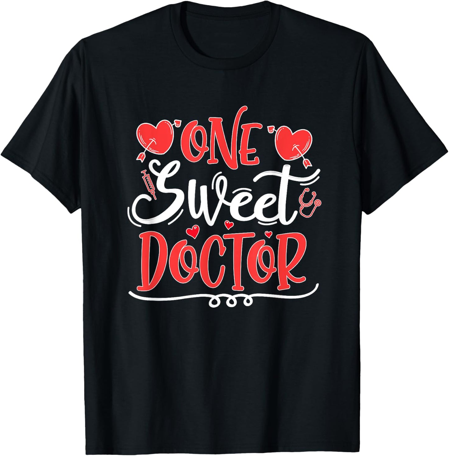 Valentine Doctor Medical Physicians Valentines Day T-Shirt - T-Shirt | Black