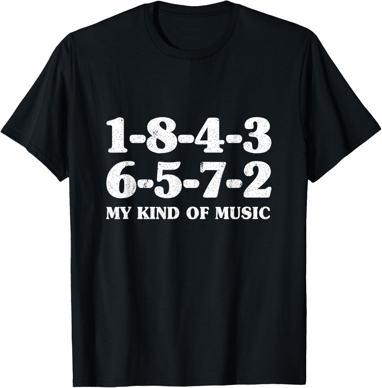 1-8-4-3-6-5-7-2 My Kind of Music 18436572 V8 Big Block T-Shirt - T-Shirt | Black