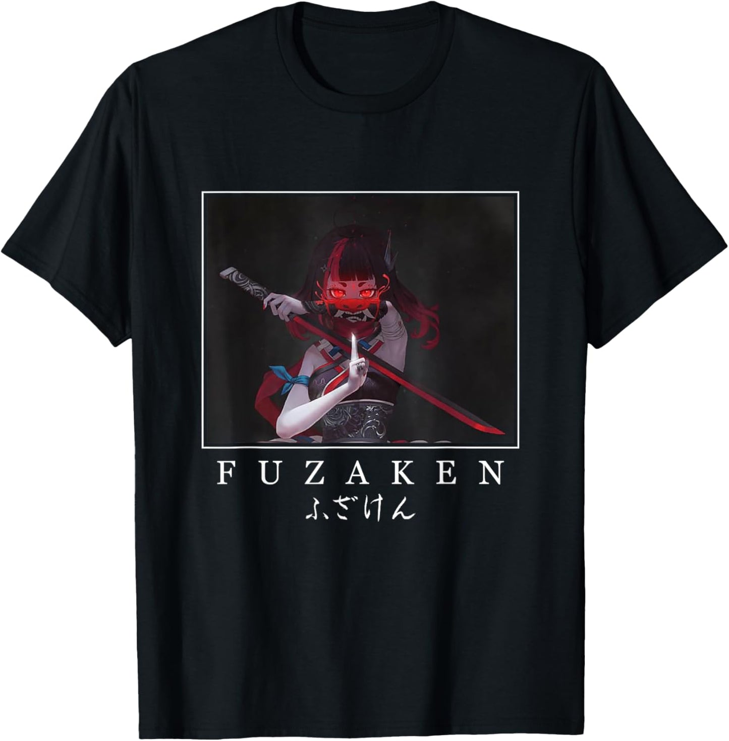 Anime Girl Japanese Aesthetic anime Otaku T-Shirt - T-Shirt | Black