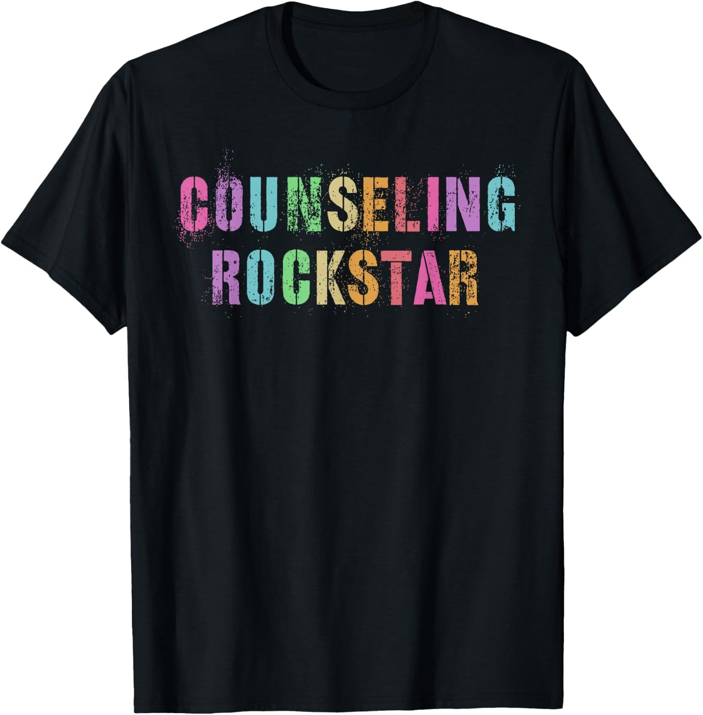 COUNSELING ROCKSTAR School Counselor Team Appreciation Camp T-Shirt - T-Shirt | Black