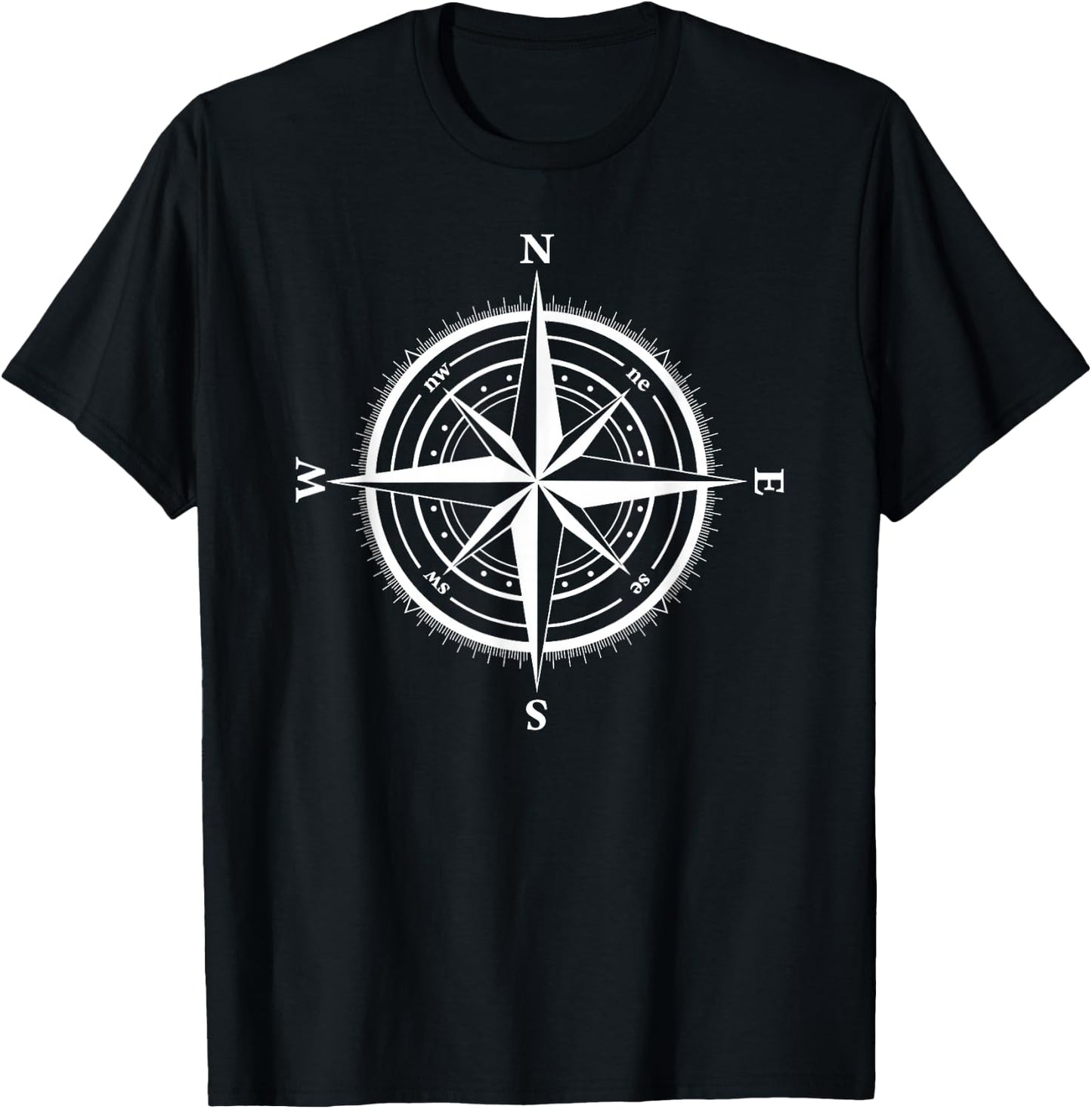 Nautical Compass T-Shirt - T-Shirt | Black