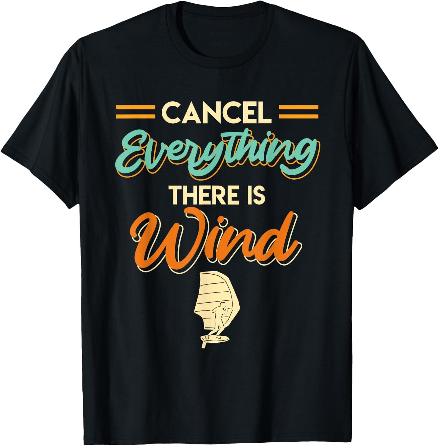 Wing Foil Wing Surf Wingfoiling Wingsurfing T-Shirt - T-Shirt | Black