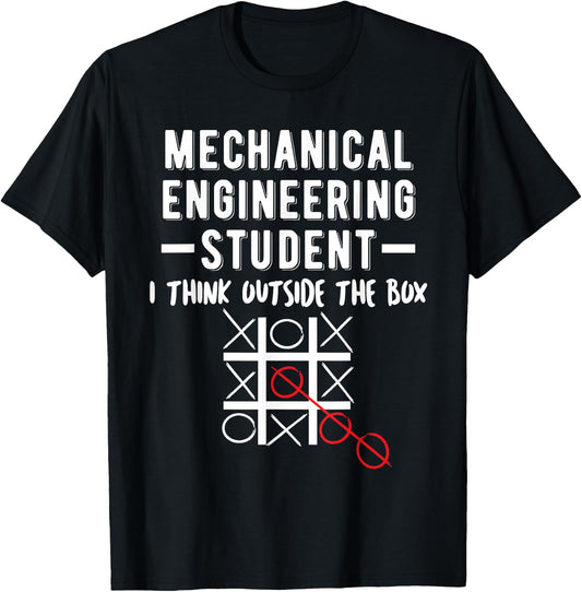 Gift Mechanical Engineer College Student Illustration T-Shirt - T-Shirt | Black