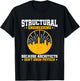 Structural Engineer Shirts and Gifts Men's Black Cotton 65% Polyester 35% Classic Fit Short Sleeve Small Funny Physics Graduation T-Shirt - T-Shirt | Black