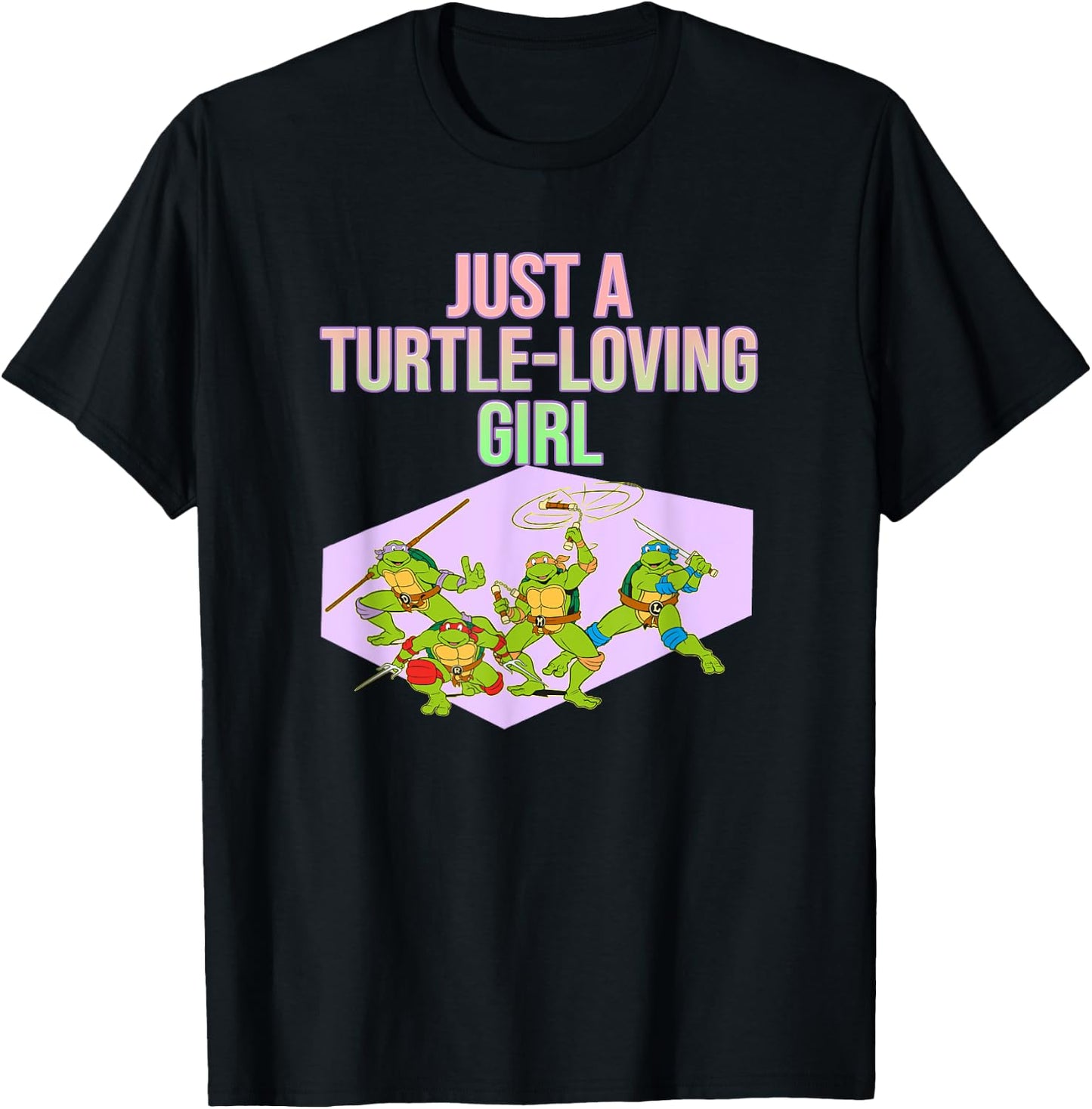 Mademark x Teenage Mutant Ninja Turtles - Just a Turtle-Loving Girl T-Shirt - T-Shirt | Black