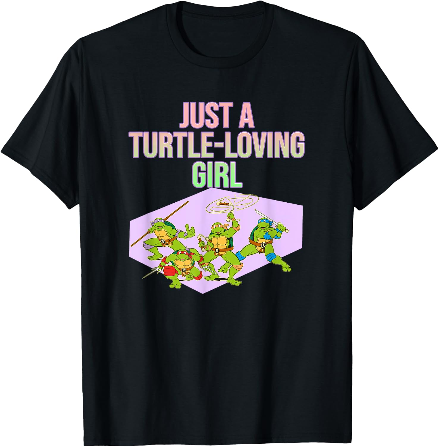 Mademark x Teenage Mutant Ninja Turtles - Just a Turtle-Loving Girl T-Shirt - T-Shirt | Black