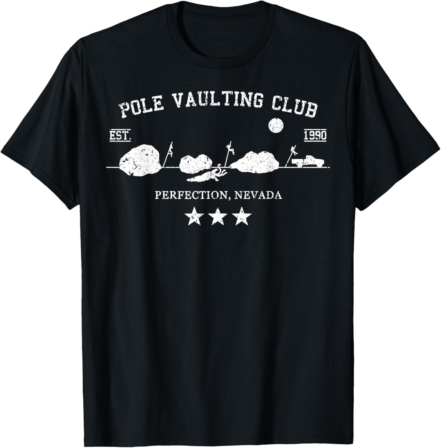 Vintage Pole Vaulting Club Perfection, Nevada T-Shirt - T-Shirt | Black