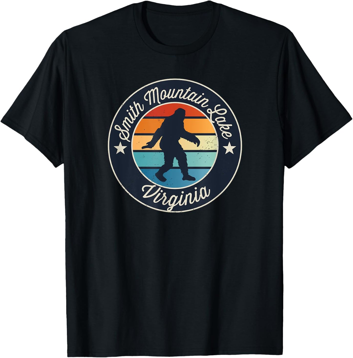 Smith Mountain Lake Virginia Sasquatch Souvenir T-Shirt - T-Shirt | Black