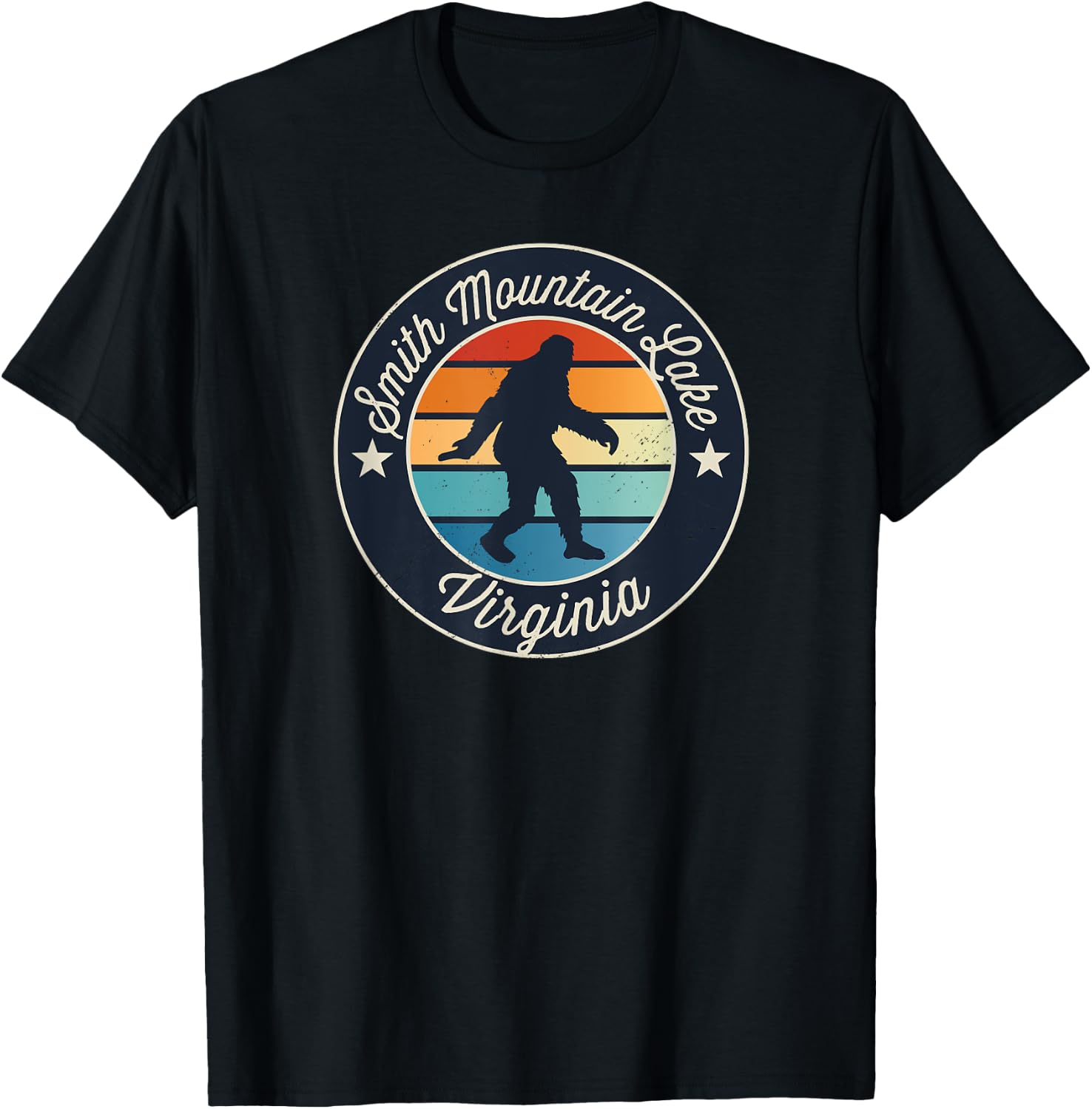 Smith Mountain Lake Virginia Sasquatch Souvenir T-Shirt - T-Shirt | Black