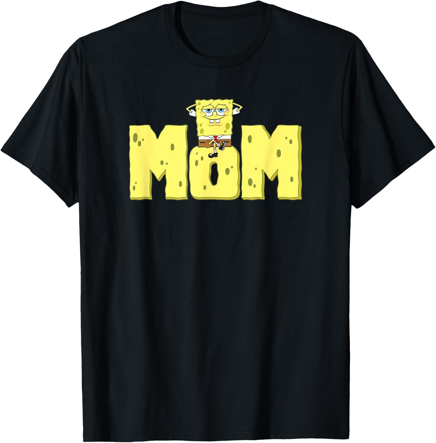 Spongebob Squarepants Mother's Day Sponge Mom Logo T-Shirt - T-Shirt | Black