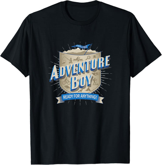 Kids Adventure Boy , fun, exciting, smart, clever, outdoor T-Shirt - T-Shirt | Black