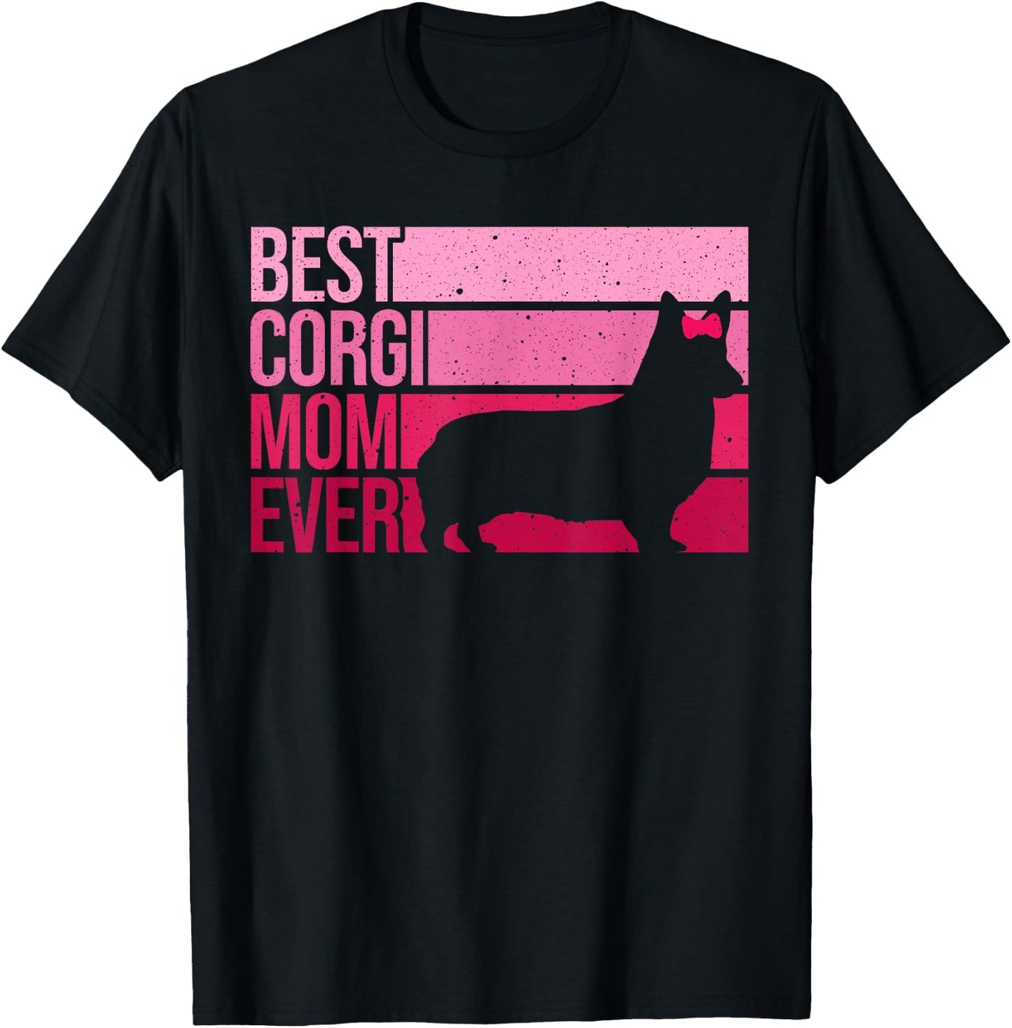 Funny Corgi Mom Art Women Girls Dog Pembroke Corgi Lovers T-Shirt - T-Shirt | Black