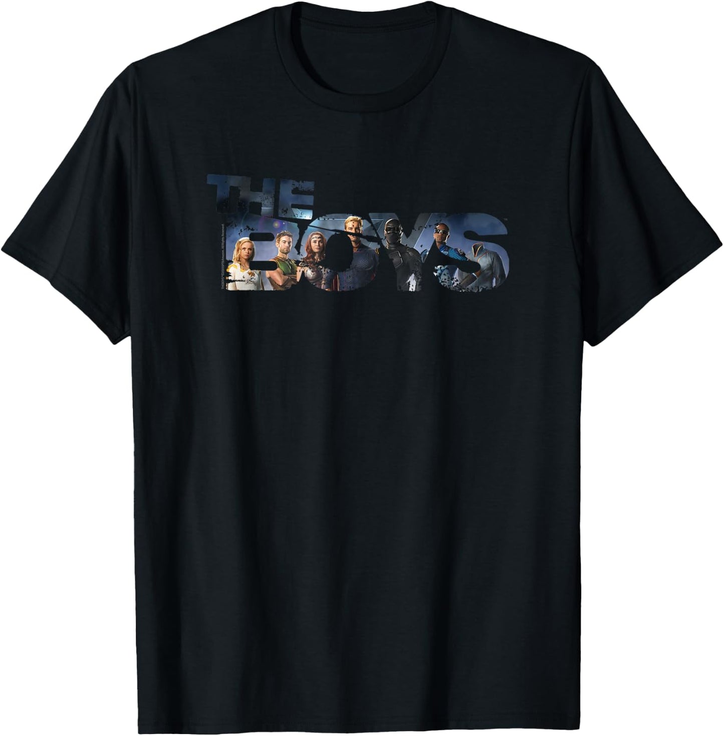 The Boys Characters Logo Superhero TV Show T-Shirt - T-Shirt | Black