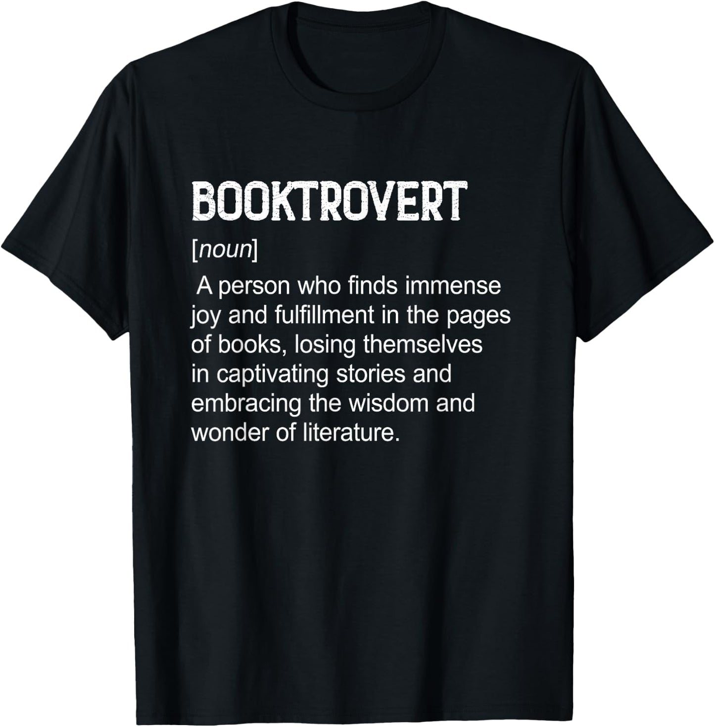 BookTrovert Book Lover Reading Nerd Definition Dictionary T-Shirt - T-Shirt | Black