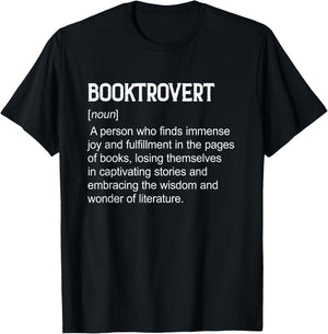 BookTrovert Book Lover Reading Nerd Definition Dictionary T-Shirt - T-Shirt | Black