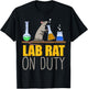 Lab Rat on Duty - Chemistry Mouse Lab Rat T-Shirt - T-Shirt | Black