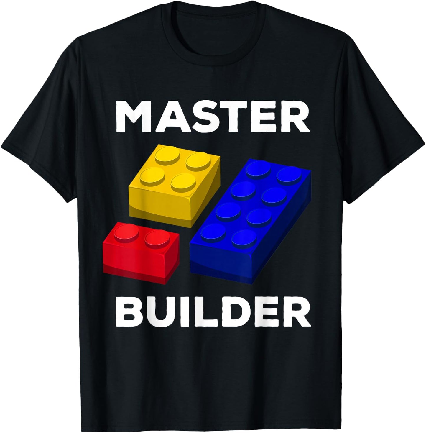 Master Builder Cute Block Building Kids Toys Brick Builders T-Shirt - T-Shirt | Black