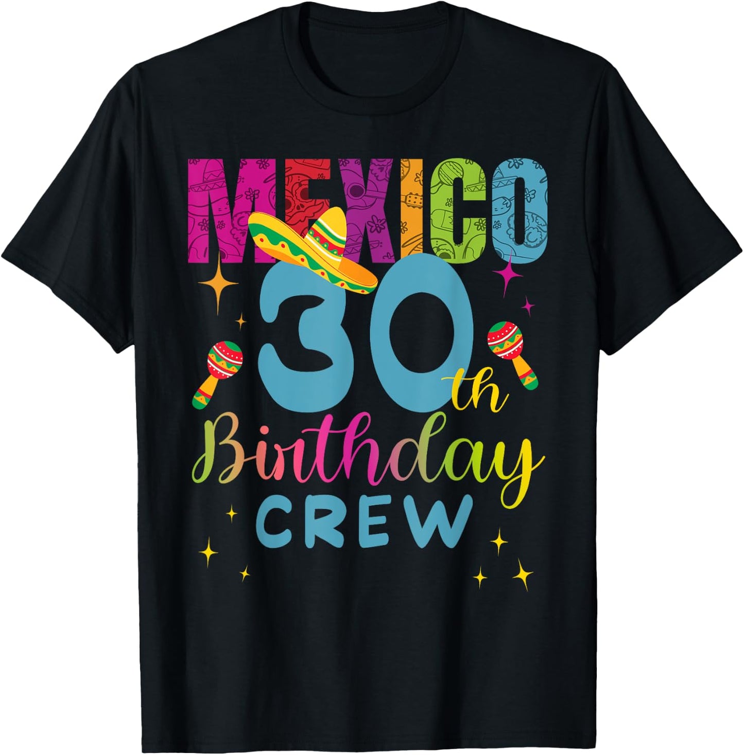 Cancun Birthday Girl 30th Birthday Crew 30 Year Old Birthday T-Shirt - T-Shirt | Black