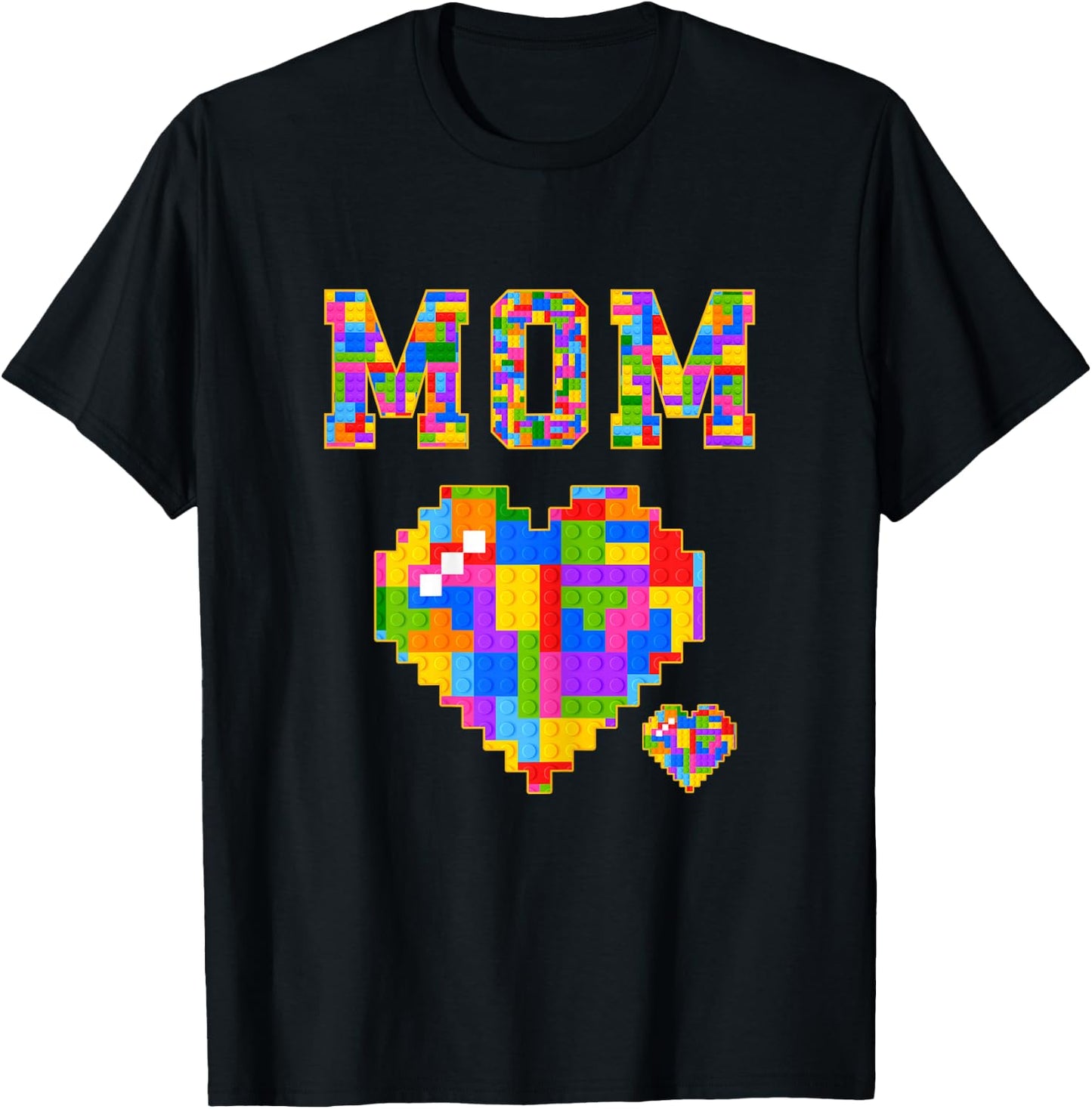 Mom Brick Builder Funny Blocks Master Builder T-Shirt - T-Shirt | Black