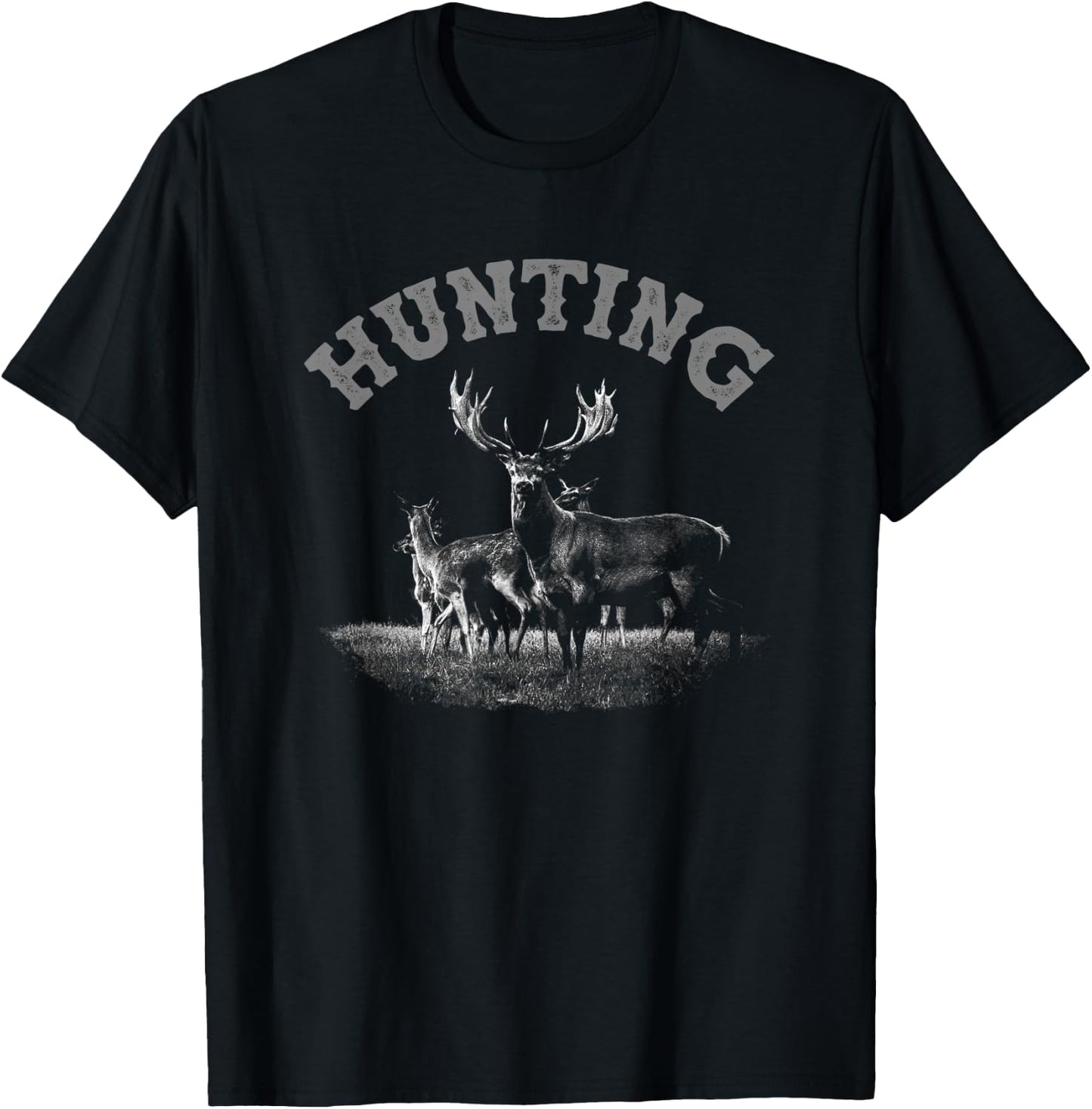 Deer Hunter Whitetail Big Buck Bow Hunting T-Shirt - T-Shirt | Black