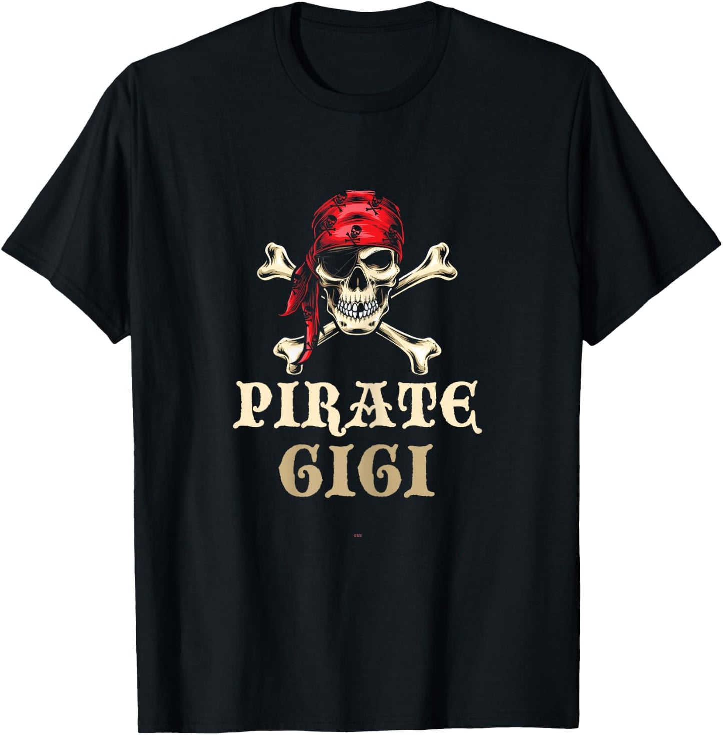 Pirate Gigi Skull Matching Grandma Halloween Costume T-Shirt - T-Shirt | Black