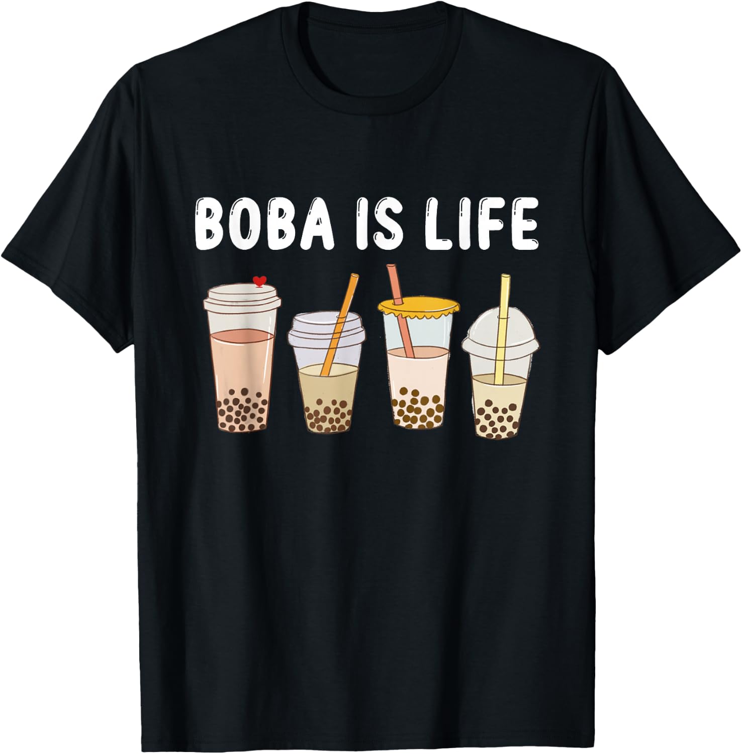 Boba is Life Funny Kawaii Bubble Milk - Bubble Tea Boba Tea T-Shirt - T-Shirt | Black
