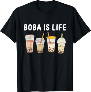 Boba is Life Funny Kawaii Bubble Milk - Bubble Tea Boba Tea T-Shirt - T-Shirt | Black